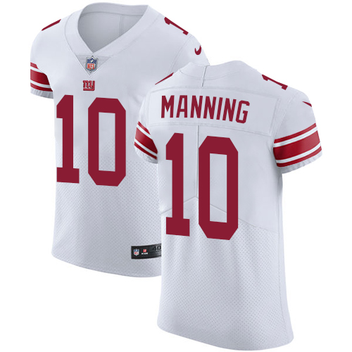 Nike Giants #10 Eli Manning White Men's Stitched NFL Vapor Untouchable Elite Jersey